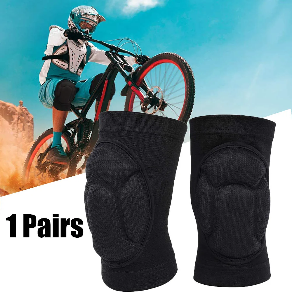 

1 Pair Thickening Football Volleyball Extreme Sports Knee Pads Brace Support Protect Cycling Knee Protector Kneepad