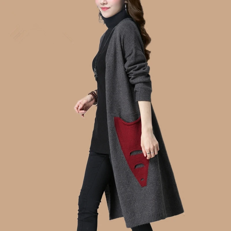 2020 новый осенний и зимний женский свитер куртка корейский сплошной цвет без