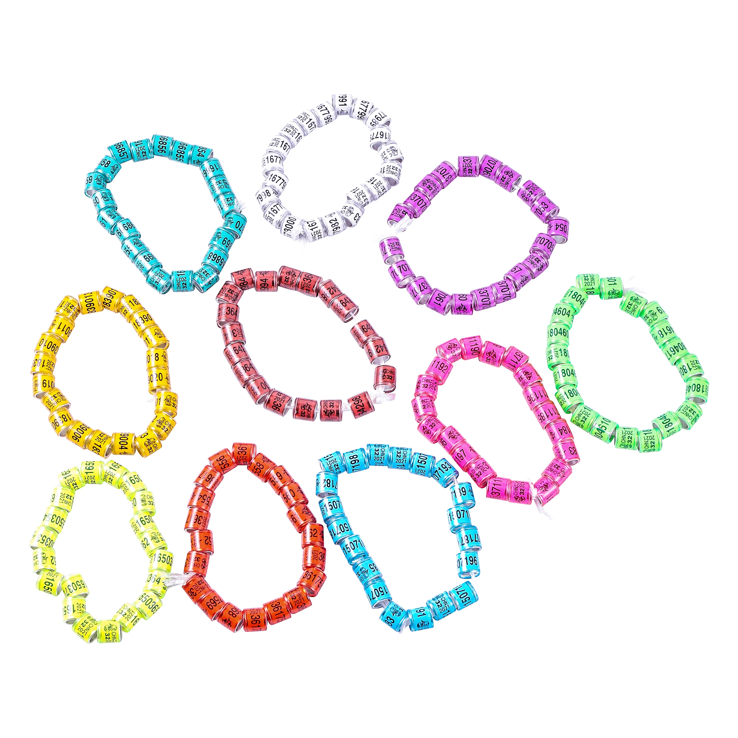 2021 цифровой птица опорное кольцо 10 Цвета голубь идентификации с кольцом для