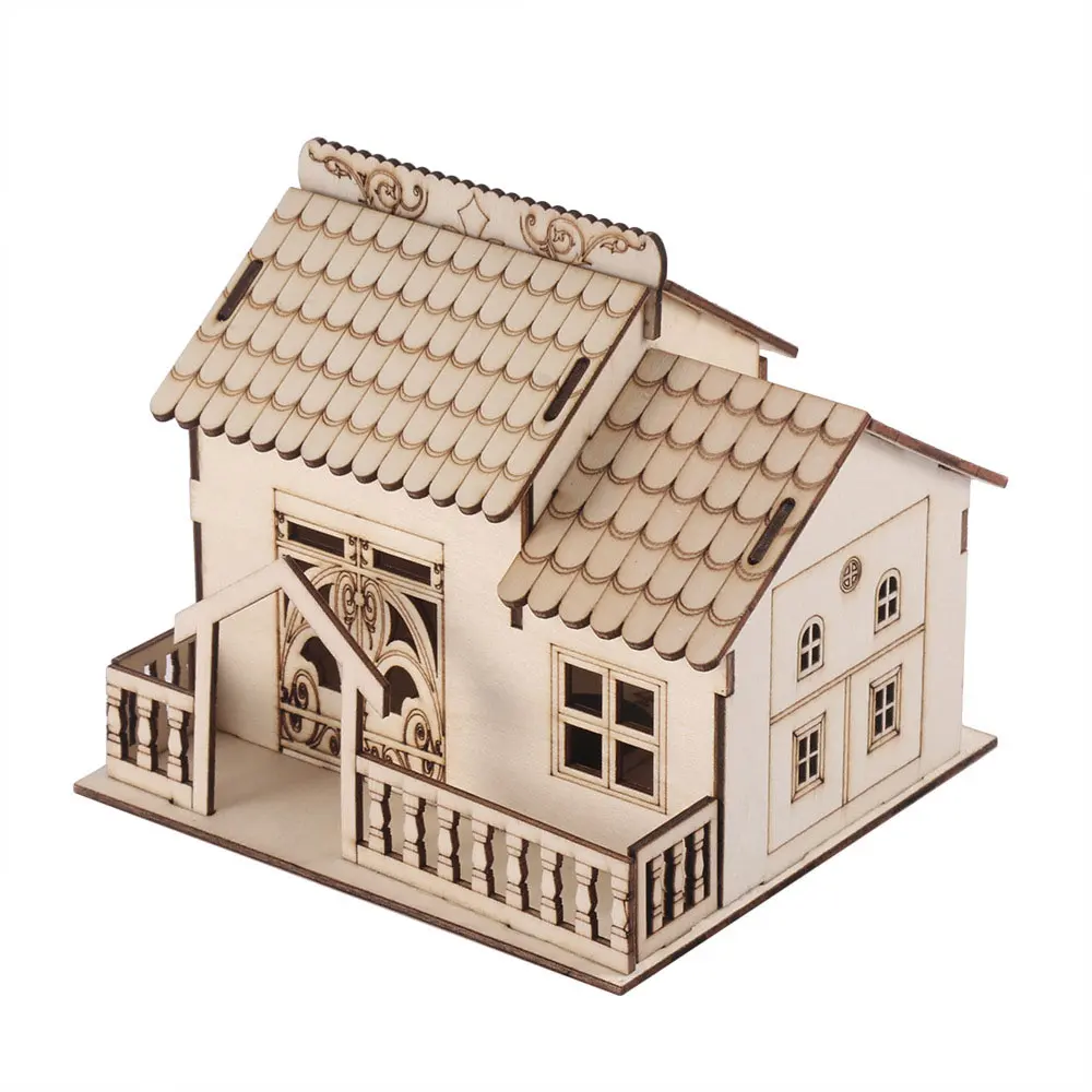 Креативная вилла маленький двор деревянная копилка деревянное украшение для