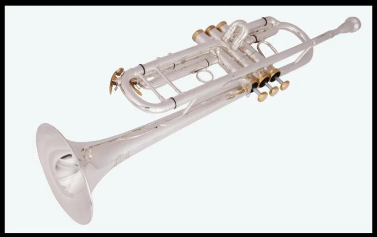 Посеребренная труба фотоэлемент маленький латунный музыкальный инструмент