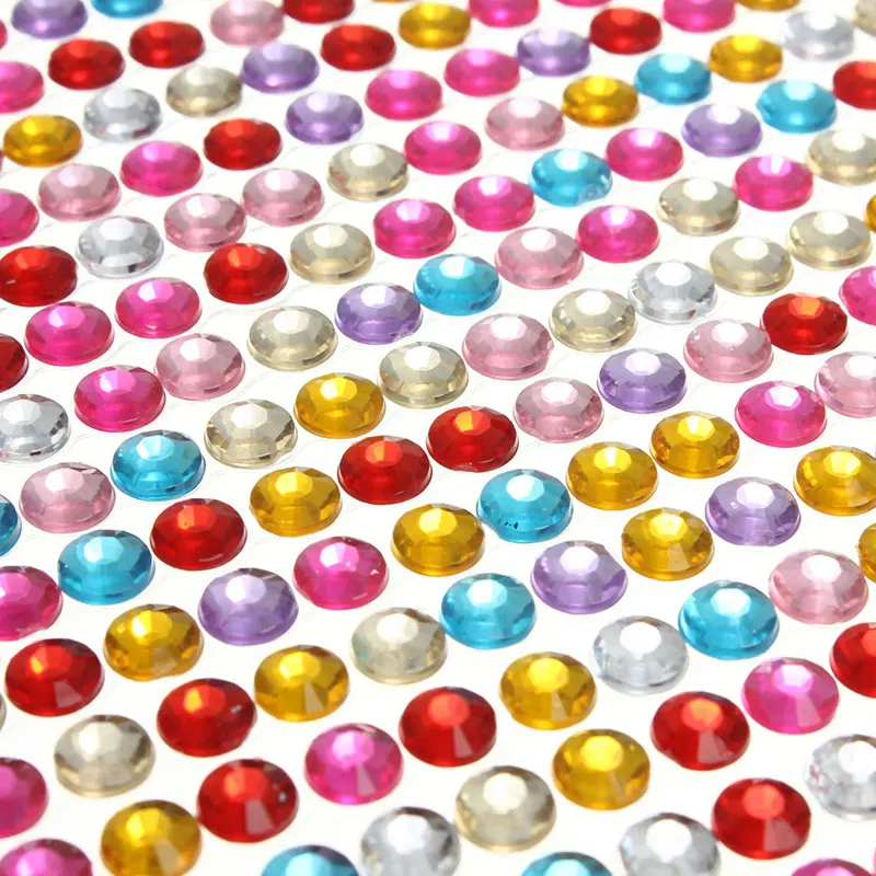 mix color 990 шт DIY самоклеящийся, со стразами наклейки декоративный удобный практический - Цвет: mix color
