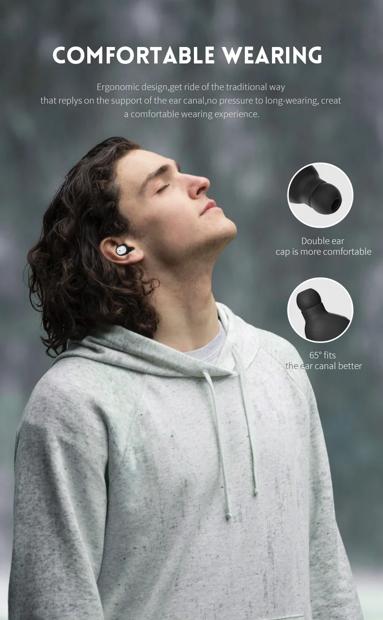 Q2 TWS Наушники Беспроводные Мини Bluetooth 5,0 Handsfree спортивные наушники игровая гарнитура HiFi с быстрой зарядкой чехол для смартфона
