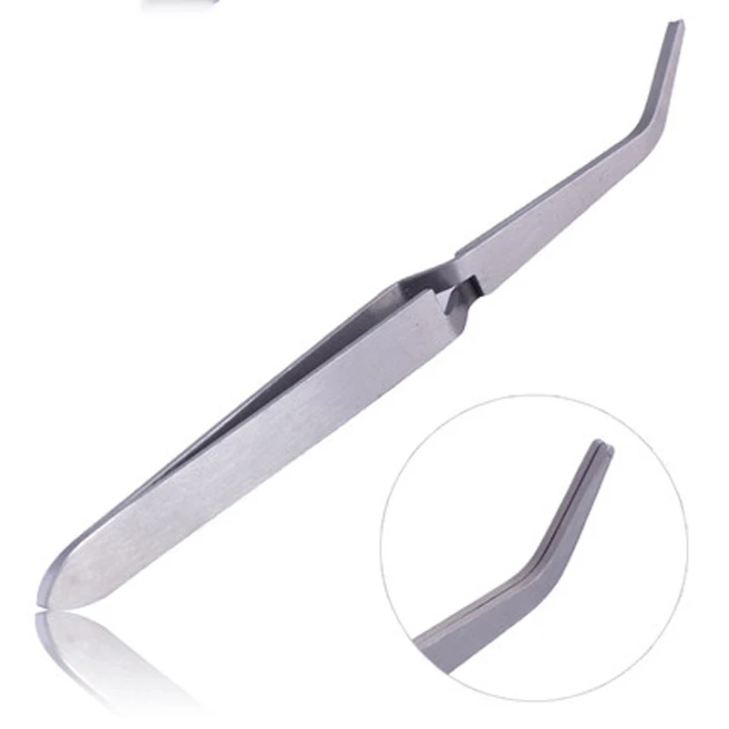 

1pcs Nail Art Acrylic Gel Picking Tool Silvery Nail Tips Sculpting Shaping Tweezers Anti-static DIY Nail Art Clip Manicure Tool