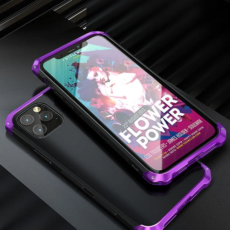Винтажный металлический чехол для телефона iPhone X Xs Max XR противоударный бампер