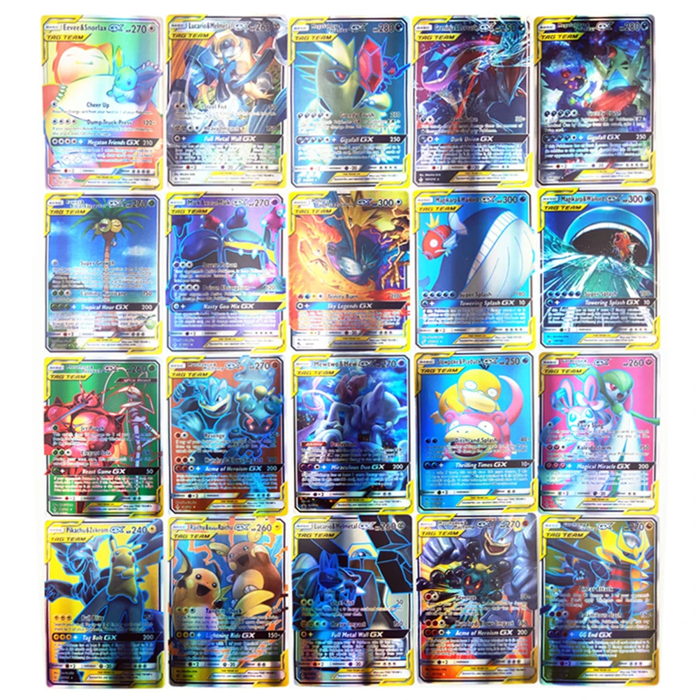 150 шт. набор карт Pokemon 80p новые карты этикетки команды + 40 Mega Ex 20 Ultra Beast Gx