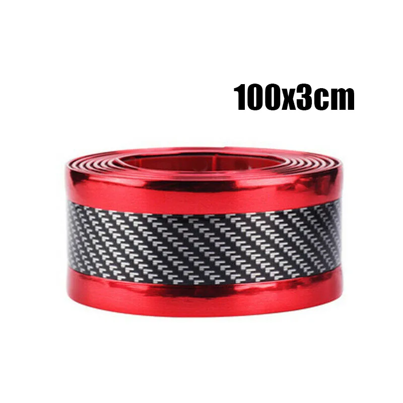 Отделка порога прокладки углеродного волокна красный багажник защитный чехол