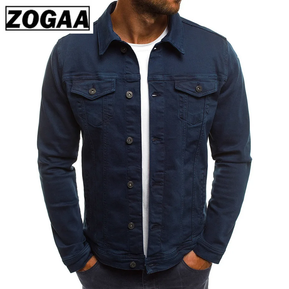 Zogaa Весенняя новинка джинсовая куртка одноцветная простая брендовая в режиме