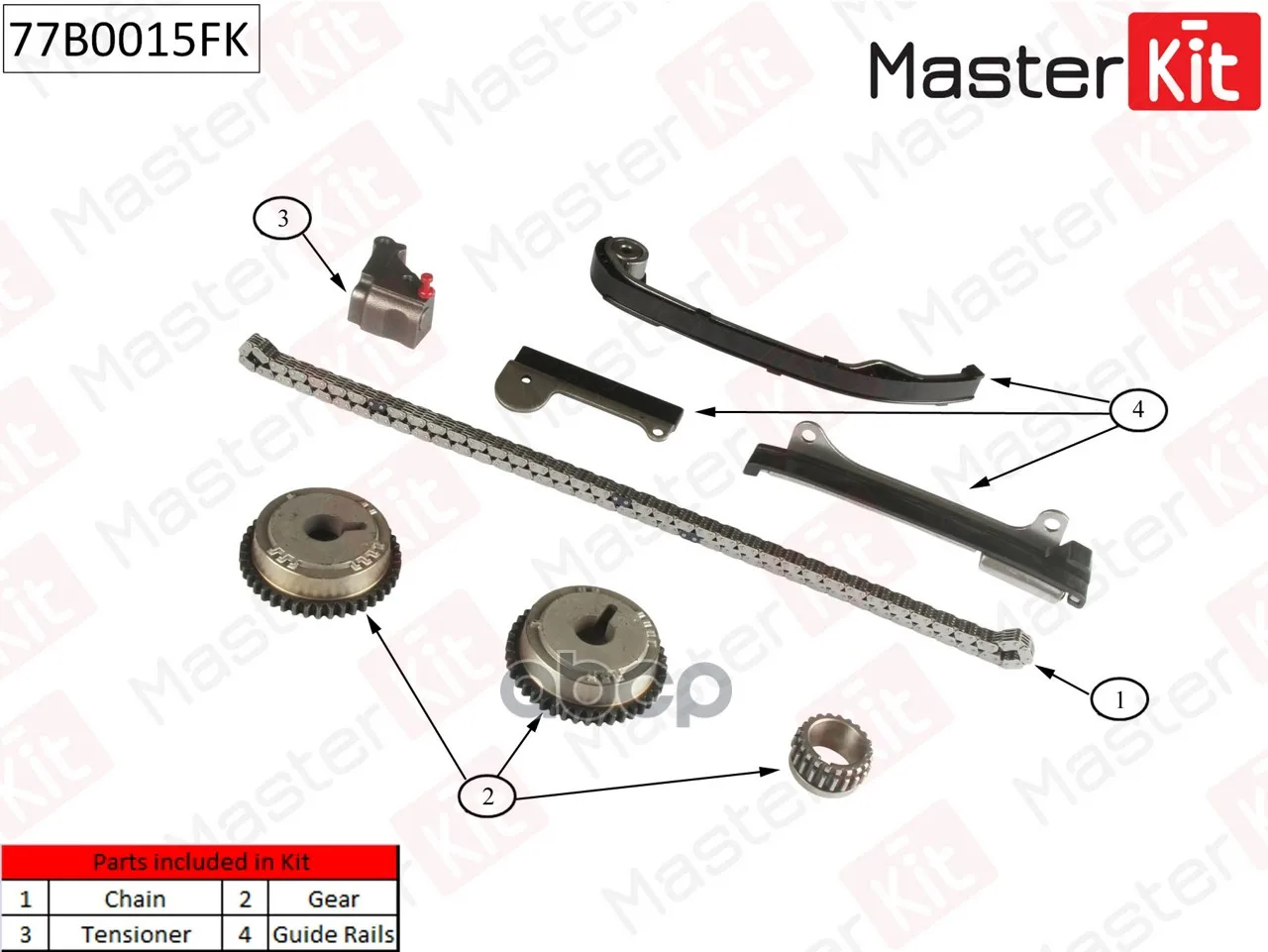 Комплект Цепи Грм MasterKit арт. 77B0015FK |