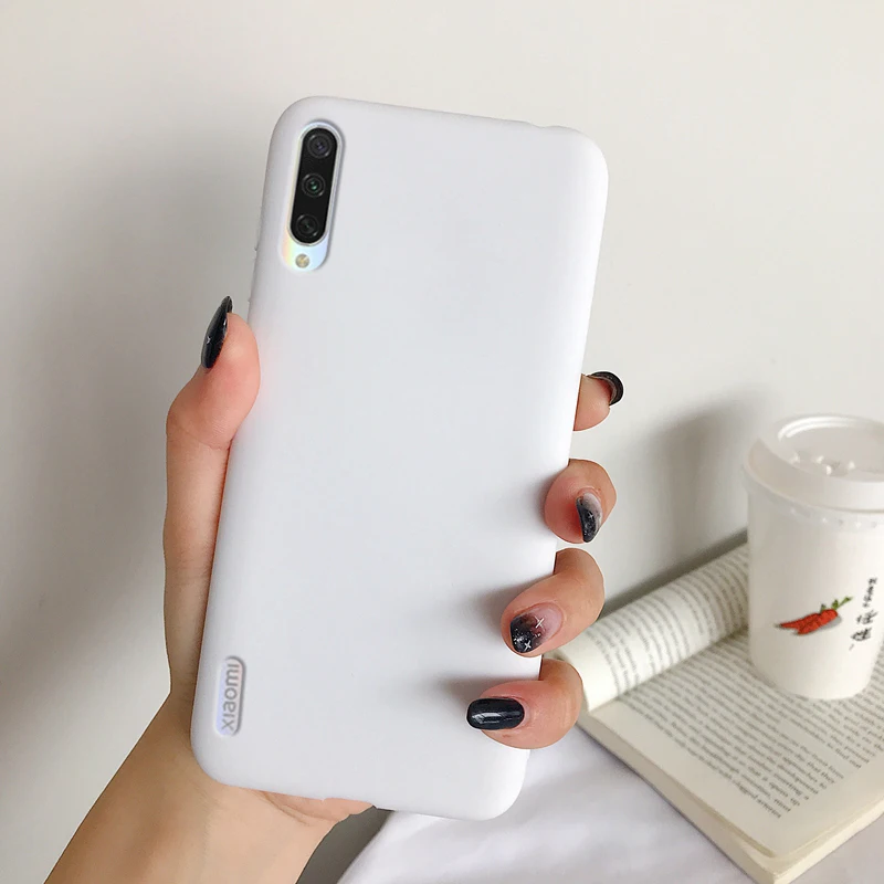 Белый Твердые Цвет силиконовый чехол для Xiaomi Mi 9 SE 9T Pro A1 A2 Lite A3 CC9e RedMi Note 8 7 Pro K20 6 6A 8A 8 карамельный мягкий чехол для телефона - Цвет: Белый