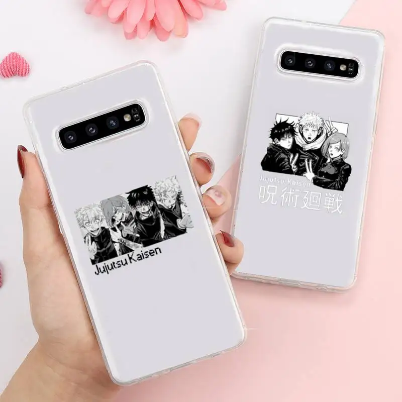 

Jujutsu Kaisen Japan anime Phone Case Transparent For Samsung Galaxy A S Note 9 10 51 50 71 70 80 20 21 30s ultra plus