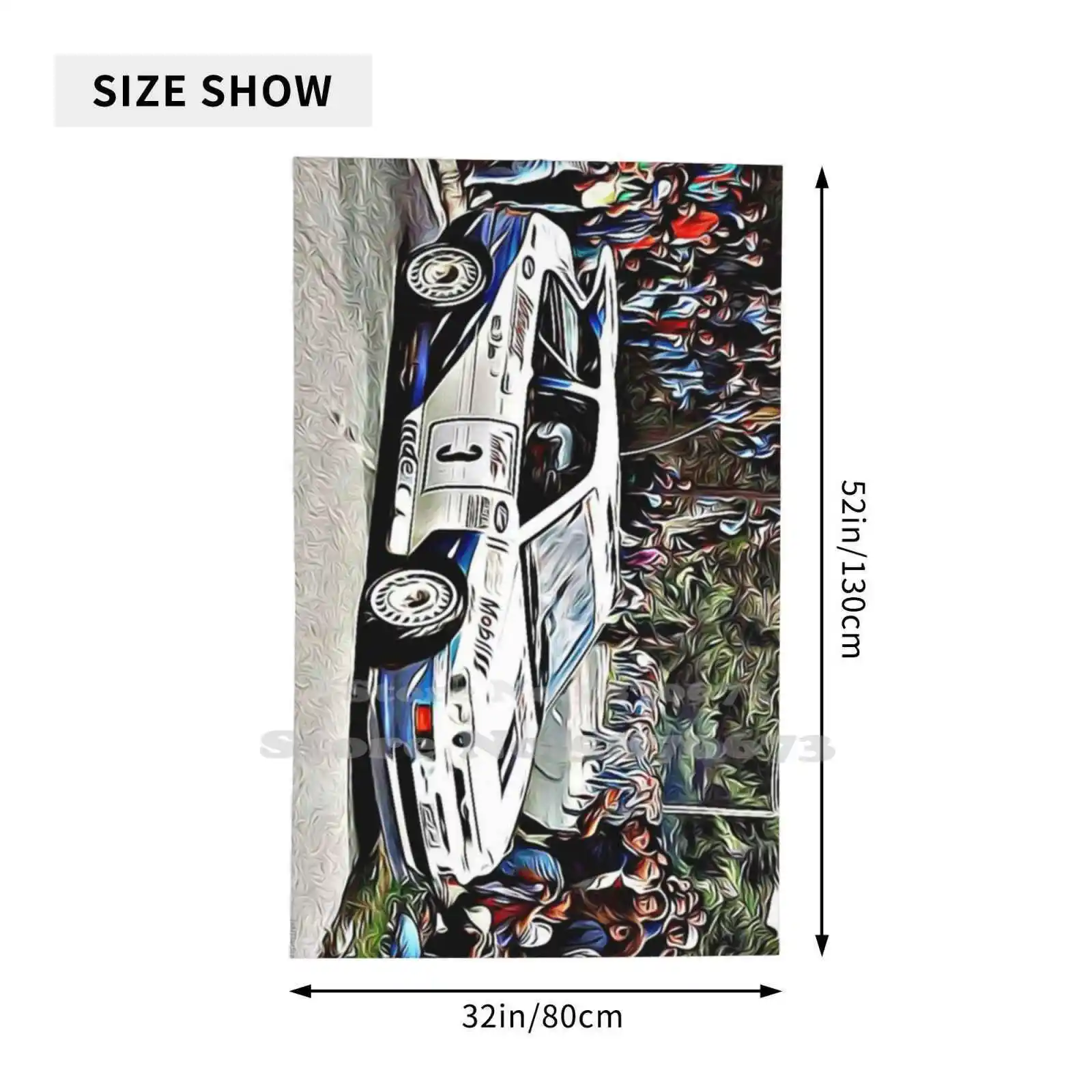 Банное полотенце с 3D принтом Ford Escort Rs Cosworth сильное водопоглощение Mitsubishi Rally Ralliart Sb