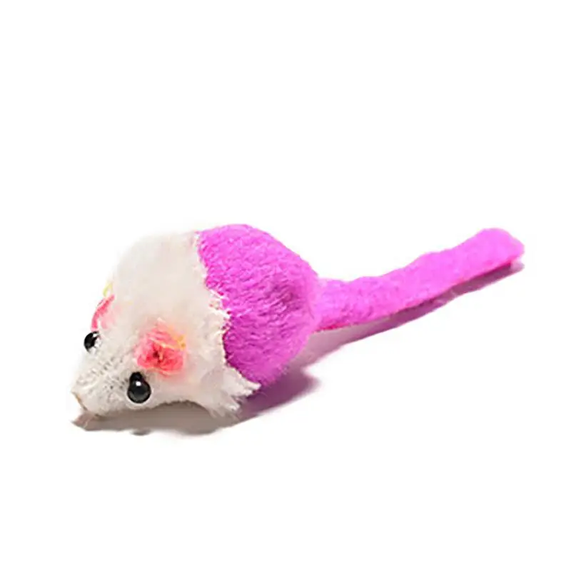 Kapmore 1pc Cat Toy Creative Funny Fake Rabbit Fur Mini Pet Chase Mouse Shape Toys Supplies Favors Random Color | Дом и сад