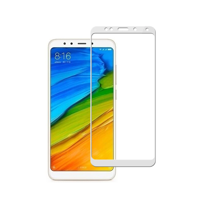 2 шт полное покрытие из закаленного стекла для Xiaomi Redmi 5/Redmi 5 Plus Защитное стекло для экрана для Xiaomi Redmi 5 Plus стекло - Цвет: White