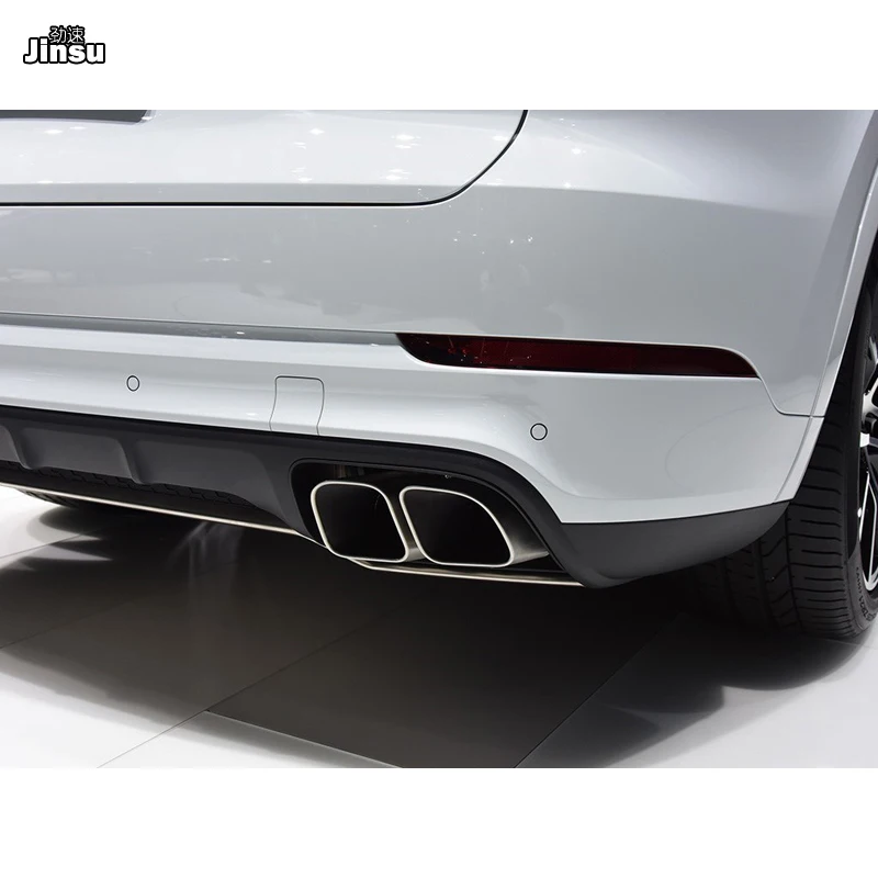 Серебряный приседающий Хвост Глушитель для выхлопной трубы для Porsche New Cayenne 959 Cayenne s turbo GTS глушители из нержавеющей стали