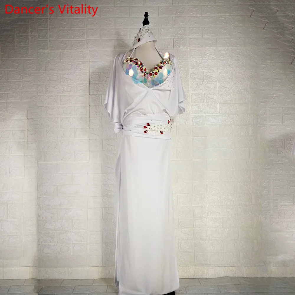 Костюм для танца живота костюм соревнований блестящий бриллиантовый халат