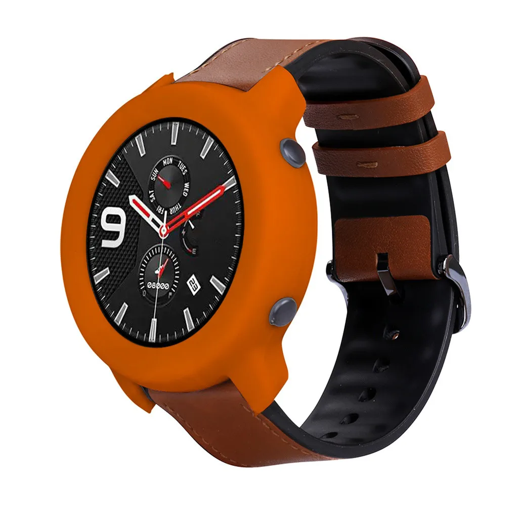 Для Huami AMAZFIT GTR 47 мм мягкий полный чехол оболочка силиконовая рамка защитные Смарт часы носимые Аксессуары#810