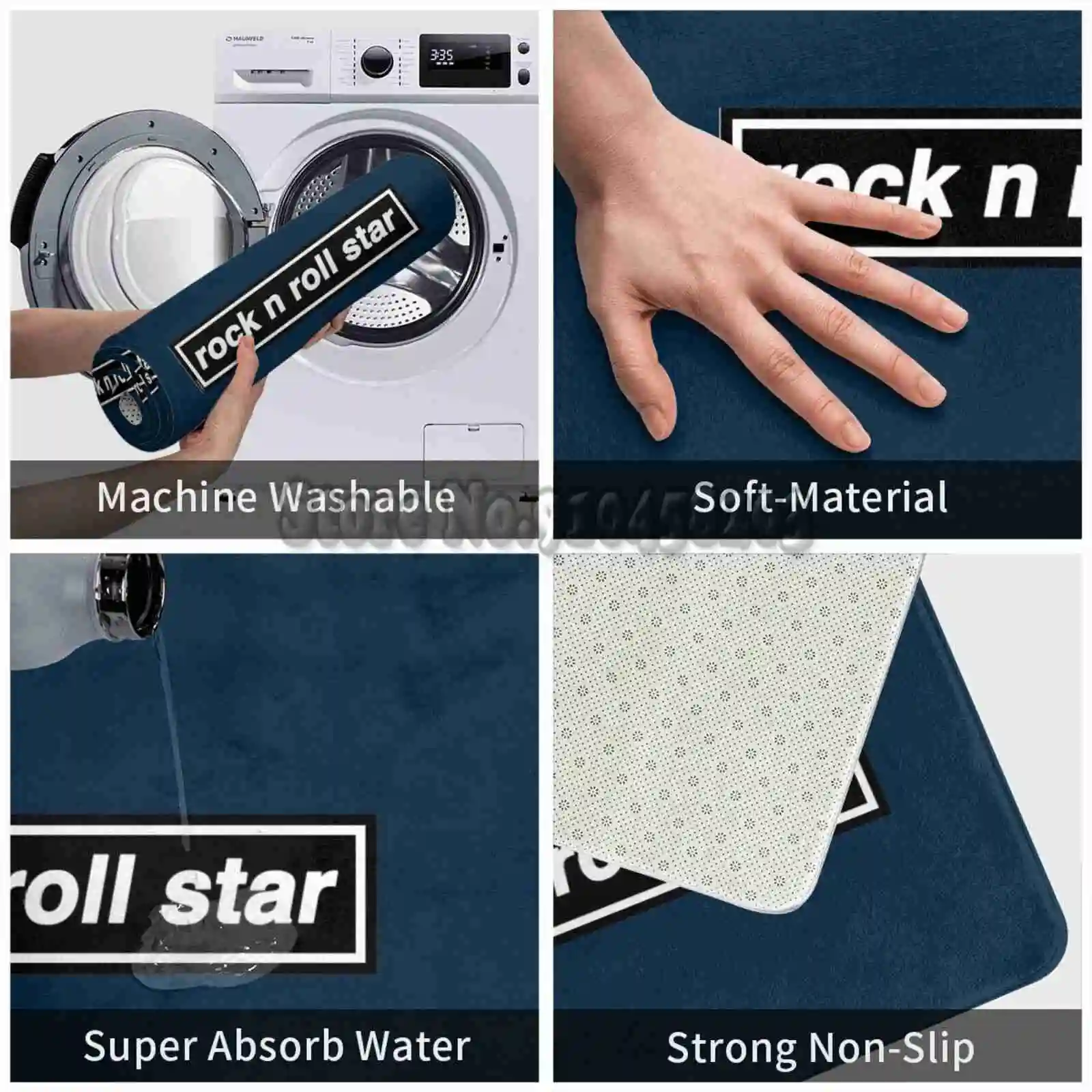 Rock N Roll Star-Band Tribute-Made In The 90S Printed Floor Rugs Front Door Mat Outdoor Mats Reunion Spoof Cool Britannia Noel | Дом и сад