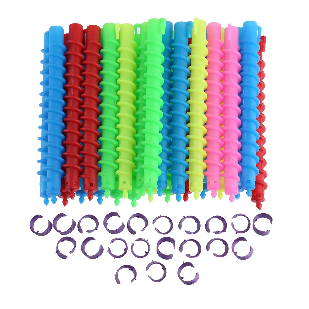 26pcs 145 X 10mm 18/35 шт. Пластик Длинная спиральная волос Пермь стержней парикмахерские бигуди DIY парикмахерские ножницы для укладки волос Ролики Инструмент для салона - Цвет: 26pcs 145 X 10mm