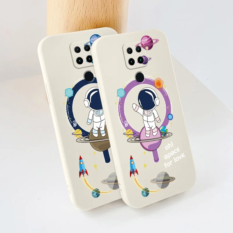 

Wonder Astronaut Phone Case For Xiaomi Redmi Note 10 10S 9T 9 8 7 Pro MAX Redmi 10 9 9A 9T K40 K30 K20 Pro Liquid Silicone Cover