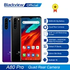 Смартфон Blackview A80 Pro, 4 камеры, 4 ядра, 4 Гб + 64 ГБ, Android глобальная версия, мобильный телефон мА  ч, 4G, 4680