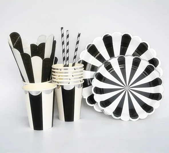 8 комплектов посуда из желтой золотой розовой черной мятной синей и серебряной