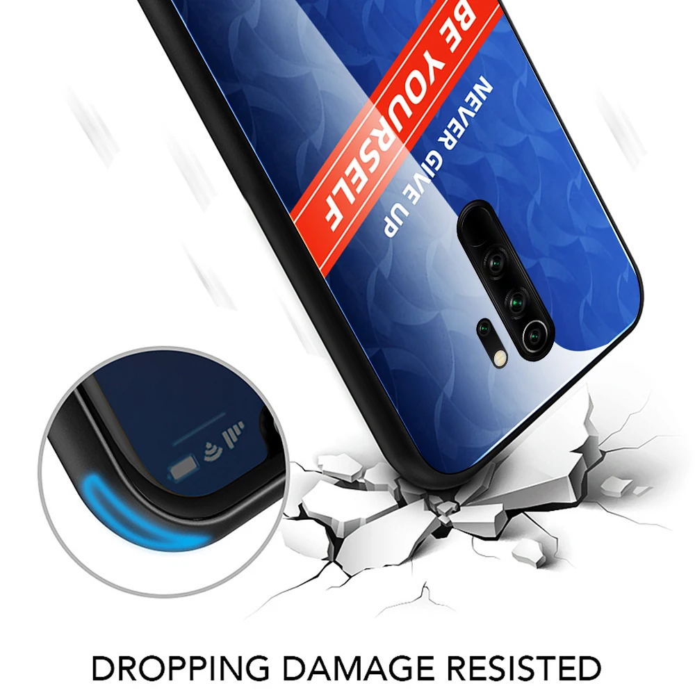 Tempered Glass Phone Case For Xiaomi Redmi Note 7 8 6 5 Pro 8A 7A Anti Shock Impact Silicon Cover Note8 Note7 | Мобильные телефоны