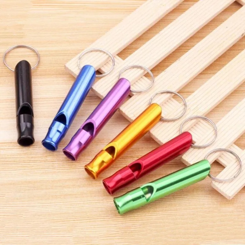 

Camping Hiking Metal Multifunction Whistle Pendant With Keychain For Outdoor Survival Emergency Mini Size whistles Outdoor Tools