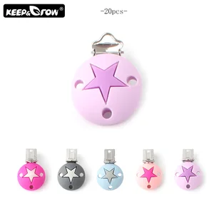 20 шт., силиконовые соски-пустышки со звездами