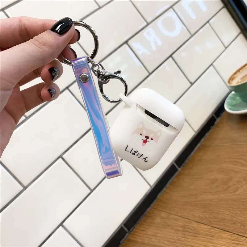 Милый Сейлор Мун чехол для Apple Airpods аксессуары Bluetooth наушники крышка силиконовые наушники Чехлы для Air брелок для ключей стручок