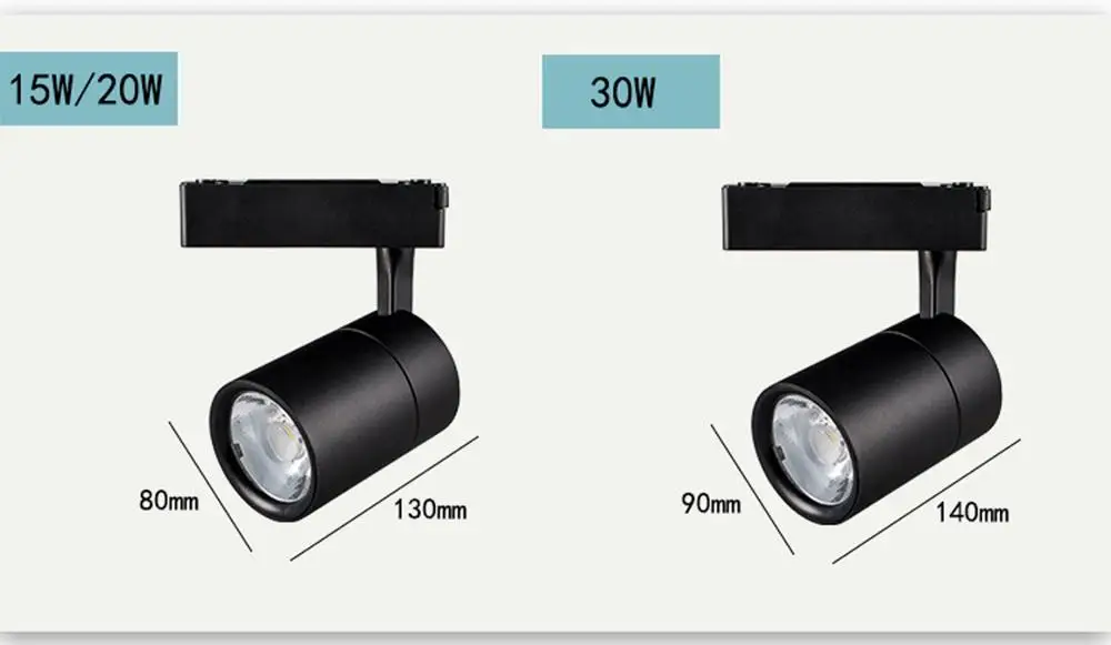 

LED Track Light 20W 30W COB Track Lamp Lights Rail Spotlights Leds Tracking Fixture Spot Lights Reflectors for clothes Store