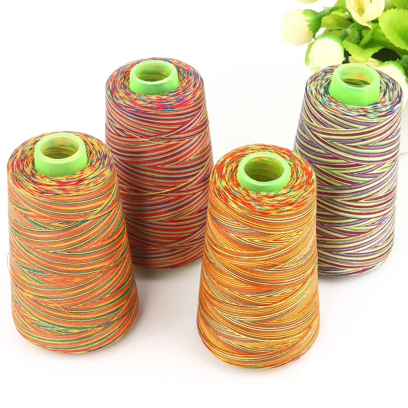 Высокопрочная цветная вышивка нить для шитья Радужная линия DIY швейная одежда