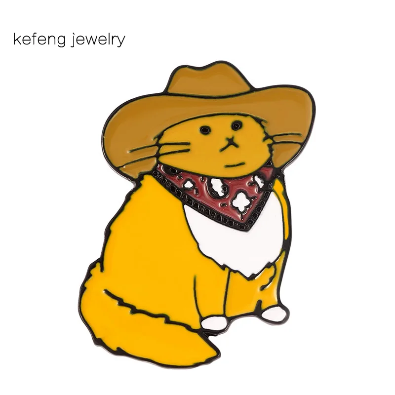 1 шт. эмалированная металлическая брошь в форме кошки|Броши| |