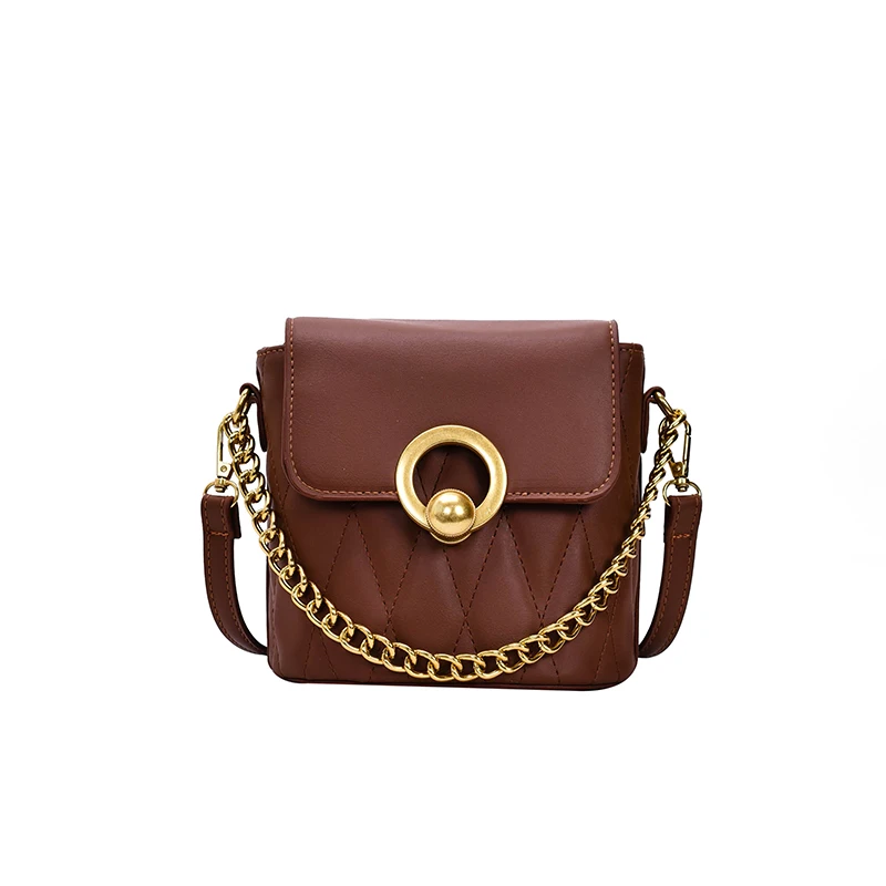 

Solid color diamond bag female bag new 2020 chain fashion cross-body bag personality web celebrity same single-shoulder bucket