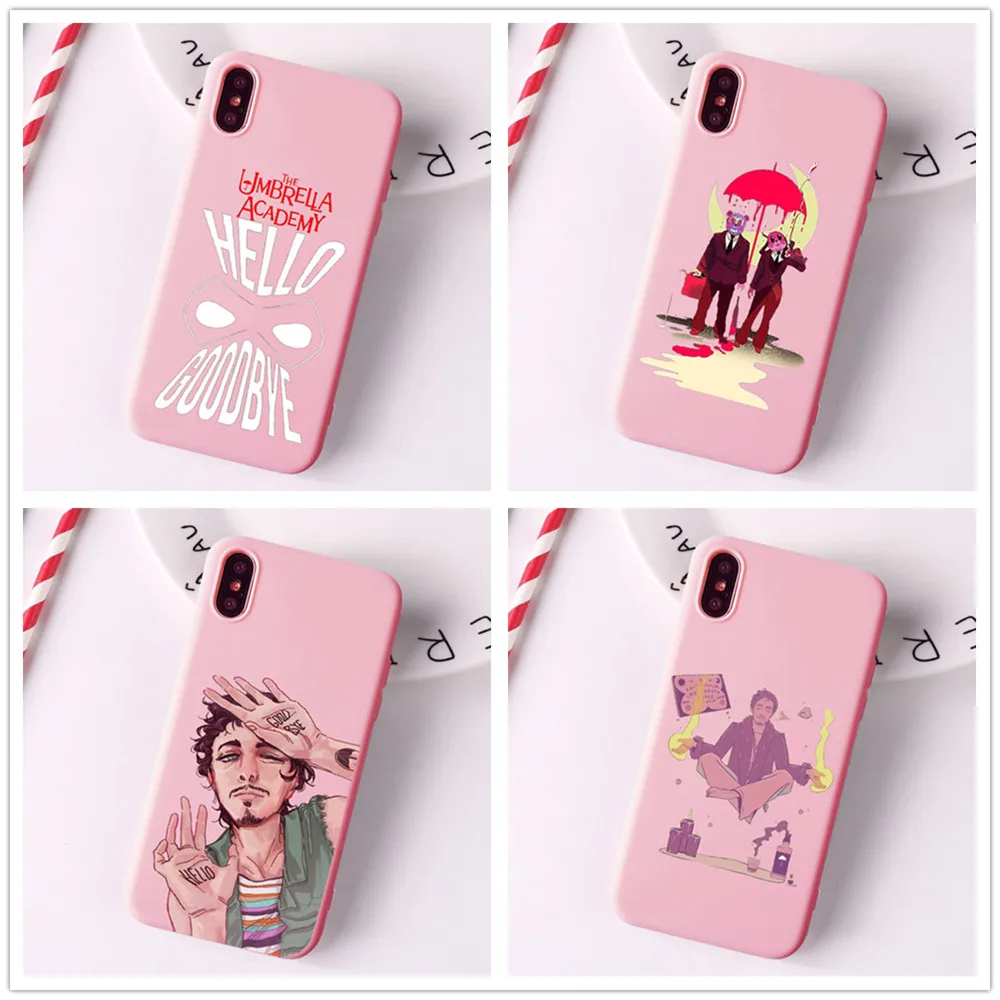New Umbrella Academy TPU Soft Pink phone case For iPhone11 11Pro 11ProMax X XR XS Max 8 8Plus 7 7Plus 6 6Plus Cover | Мобильные