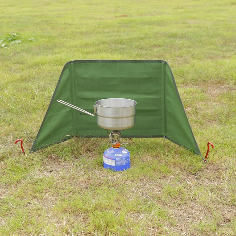 

Outdoor Windshield Camping Campfire Grills Cooking Stove Windscreen Wear-Resistant Protable Foldable Tarp