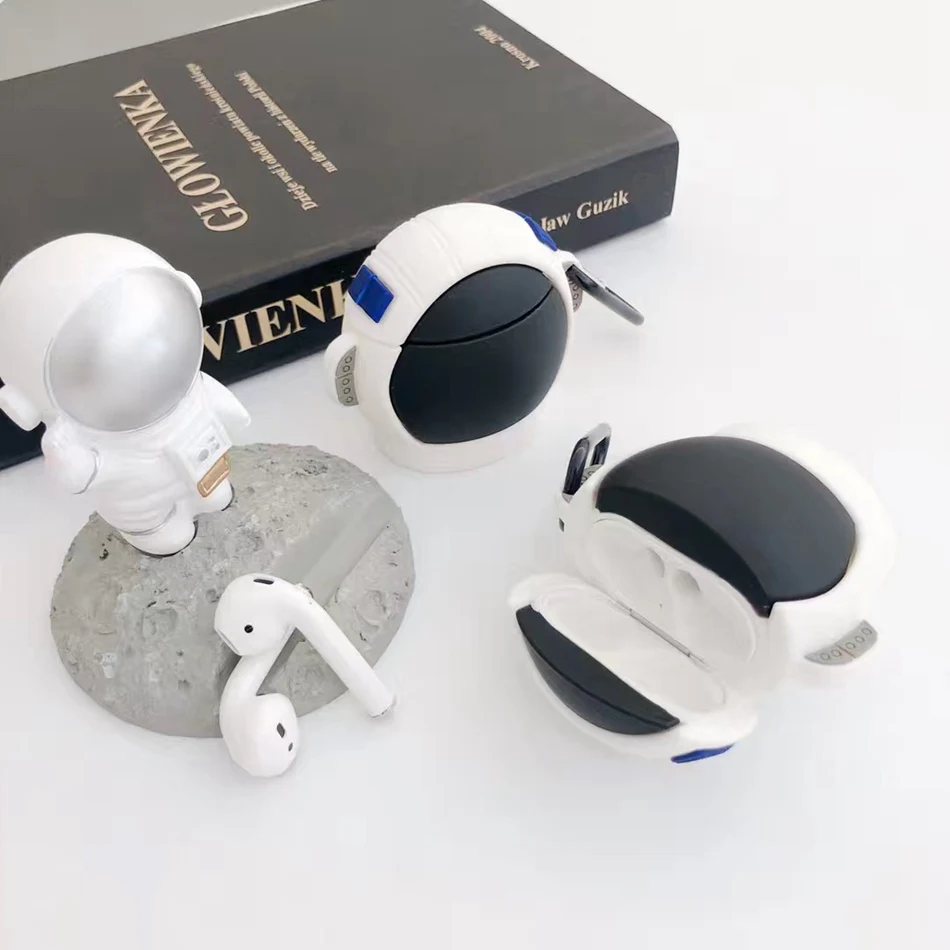 3D чехол для наушников s для AirPods, силиконовый чехол с милой собачкой из мультфильма, чехол для Apple Air pods 2, забавный чехол для наушников, кольцевой ремешок