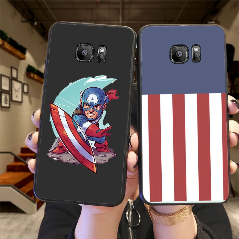 Капитан Америка Мягкий силиконовый чехол для телефона samsung A3 4 5 6 Plus 7 8 910 20 30 40 50 60 70