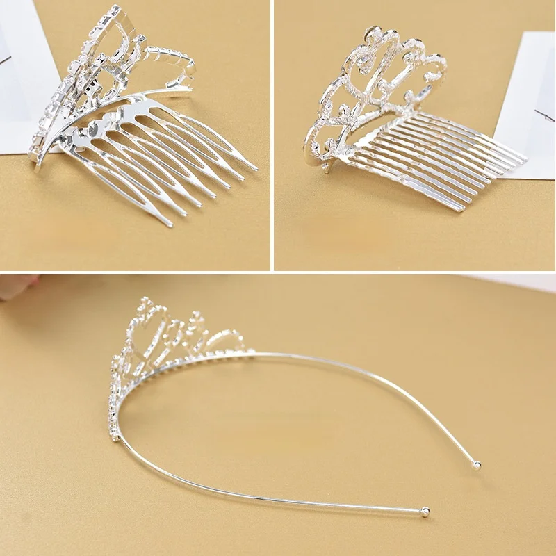 

Raindo Princess Crystal Tiaras and Crowns Headband Kid Girls Love Bridal Prom Crown Wedding Party Accessiories Hair Jewelry