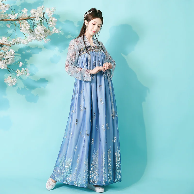 

hanfu women Chinese traditional costume classic stage costume guzheng dance costume Movie TV drama Hanfu women skirt set