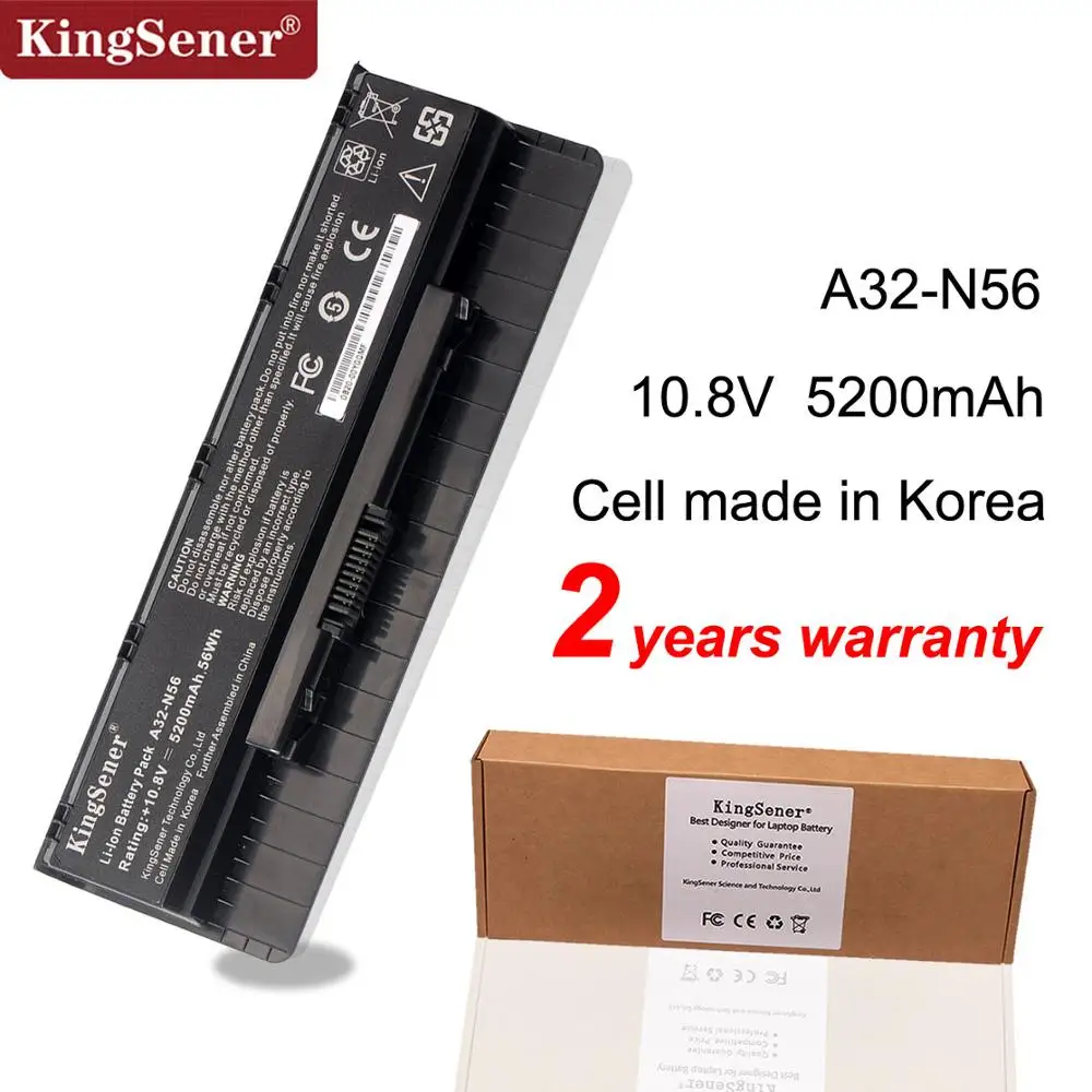 Kingsener A32-N56 Аккумулятор для ноутбука ASUS N46 N46V N46VJ N46VM N46VZ N56 N56V N56VJ N56VM N76 N76VZ A31-N56 A33-N56