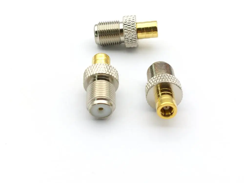 100pcs brass SMB Female Jack to F Type Plug RF Straight F/F 50Ohm Connector ADAPTER | Обустройство дома