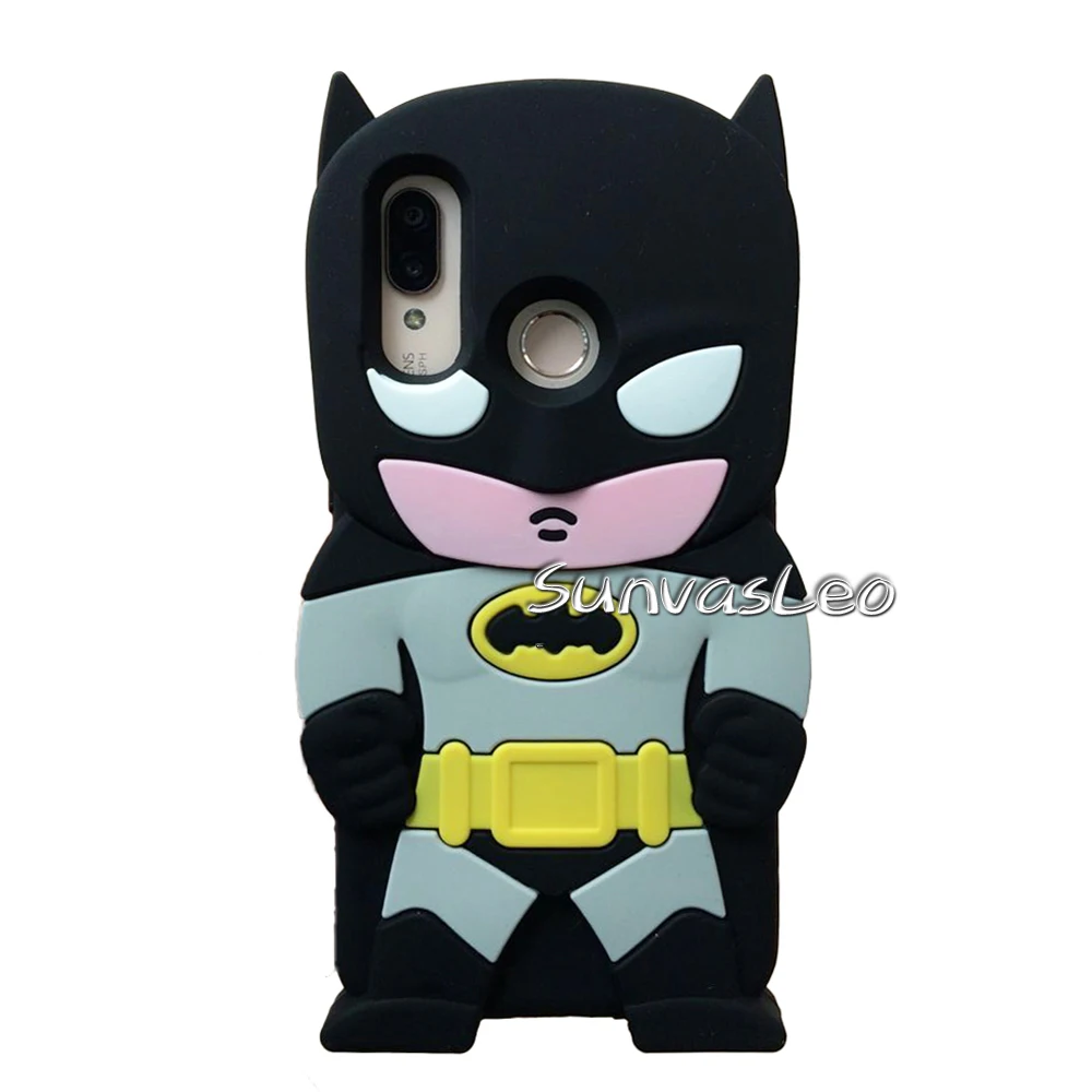 Black Batman Для huawei P20 Lite чехол 3D Мягкий силиконовый чехол для смартфона с единорогом из мультфильма кожаный чехол s Fundas Coque Capa протектор - Цвет: Black Batman