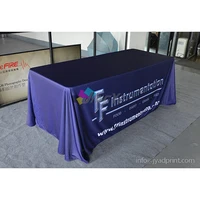 Exhibition 4 side printed 6ft trade show table throw, exhibition table cover, custom printed logo table throw, Table runner
