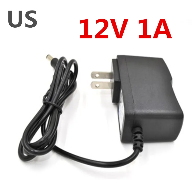 1 шт. 12V1A AC 100В 240В конвертер адаптер питания DC 12 В 1A 1000мА источник US штекер 5 мм x 2 мм|
