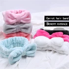 Фланелевые косметические повязки, мягкая эластичная повязка для волос с бантом, Кружевная повязка для волос для мытья лица, душа, спа, инструменты для макияжа