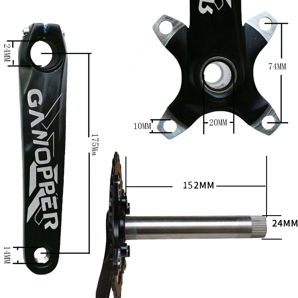 Fatbike Fat Bike crankset 100 мм BB 104BCD 9S 10S 11S 2*10S набор кривошипов для велосипедов