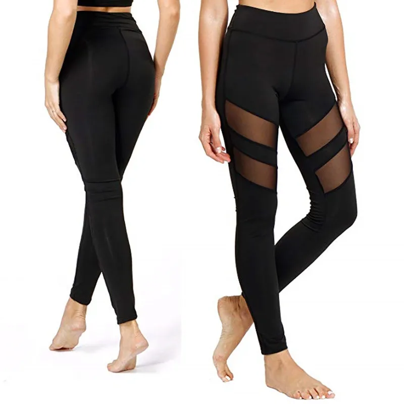 

Gym Leggings Fitness Female Sport Yoga Running Pants Women Sport Leggings Black Mesh Push Up Leggins Joga Tights Sportleggings