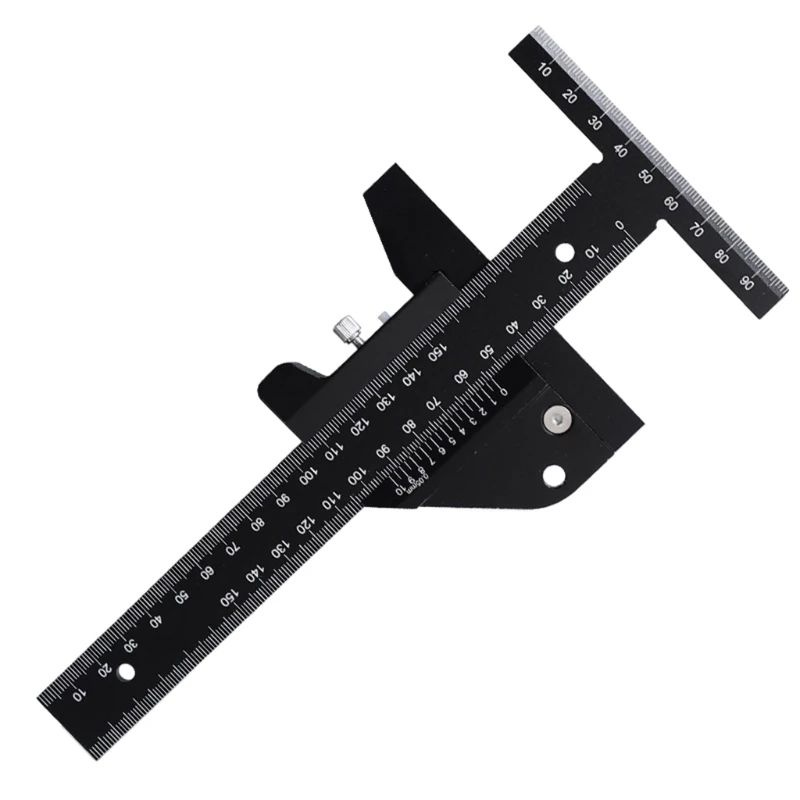 

Aluminum Alloy Scale Metric Measure Scribing Ruler Woodworking Marking Tool