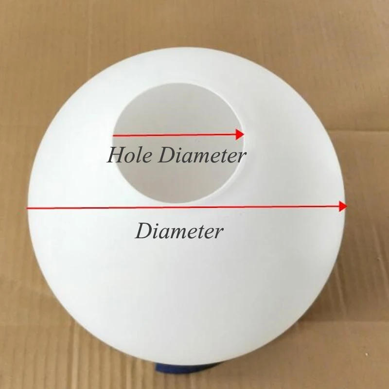 Сферический стеклянный абажур кремово-белый матовый Круглый односторонний